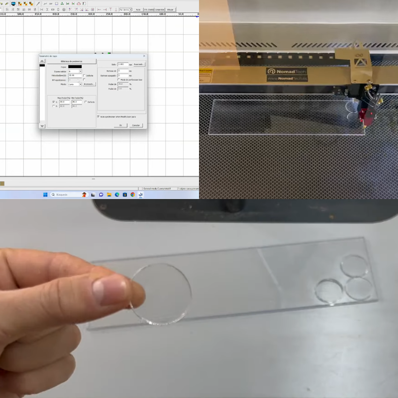 Pruebas iniciales y ajustes de parámetros con el programa Atheon Design